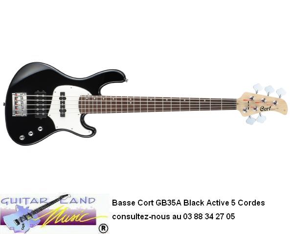 Basse Cort GB35A Noir Active 5 Cordes
